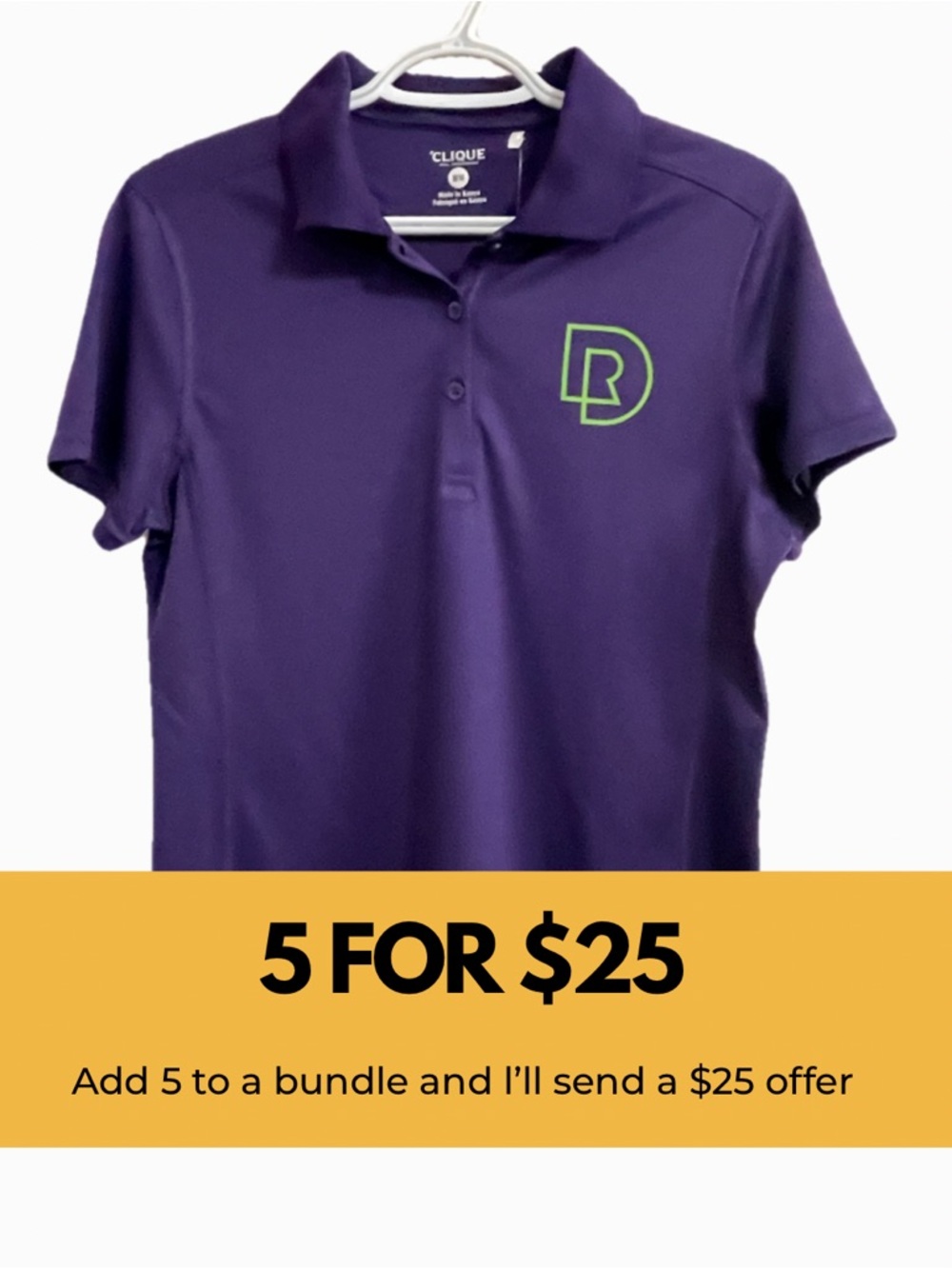 Ladies Purple Golf Polo Shirt -